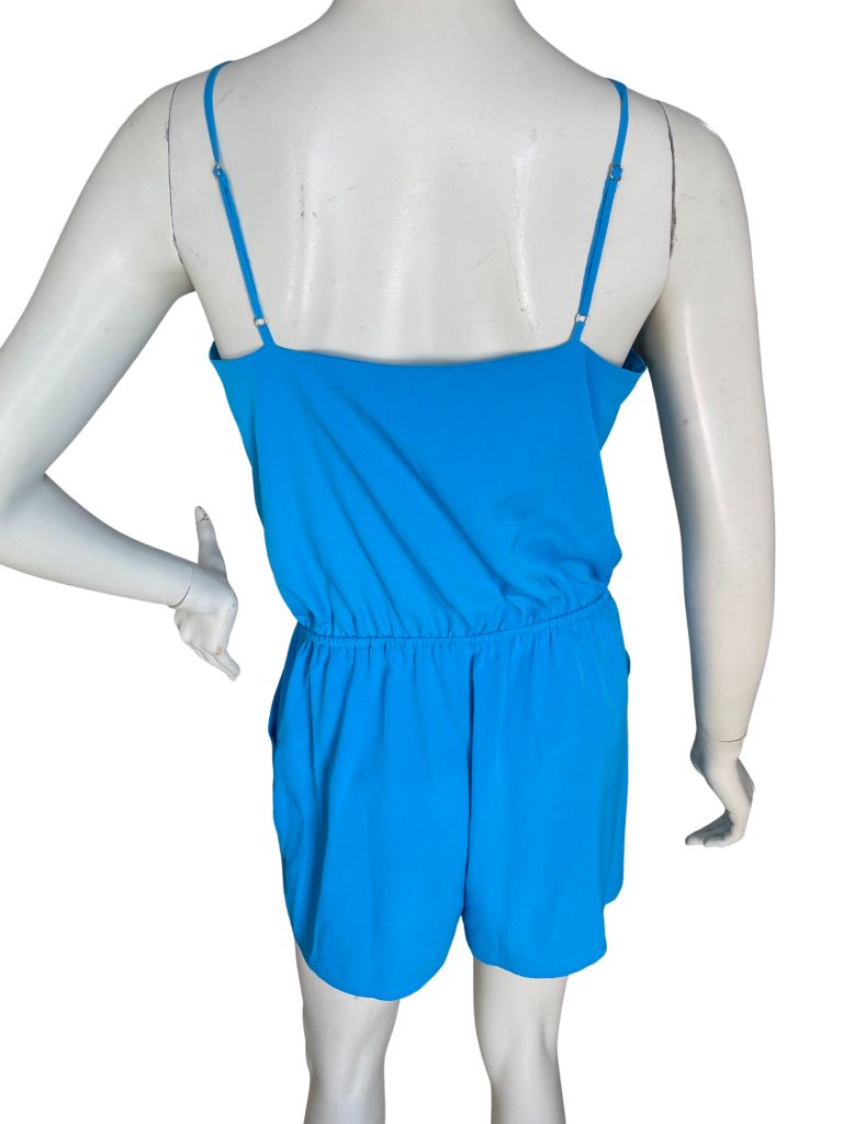 1.STATE Turquoise Spaghetti Strap V Neck Romper