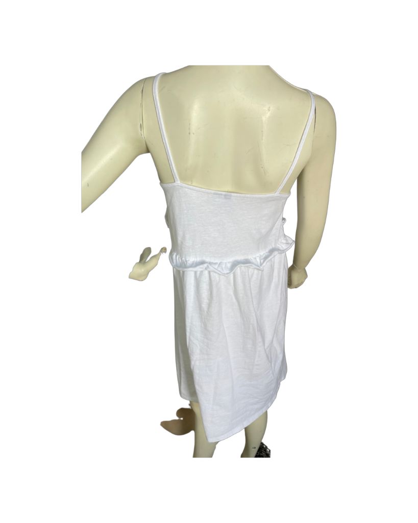 ASOS White Ruffle Tank Midi Dress