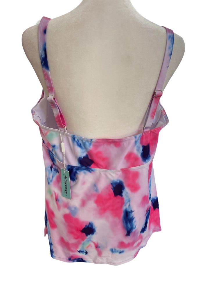 Adisputent Tie Dye Tankini Swim Top with Black Swim Shorts (NWT)