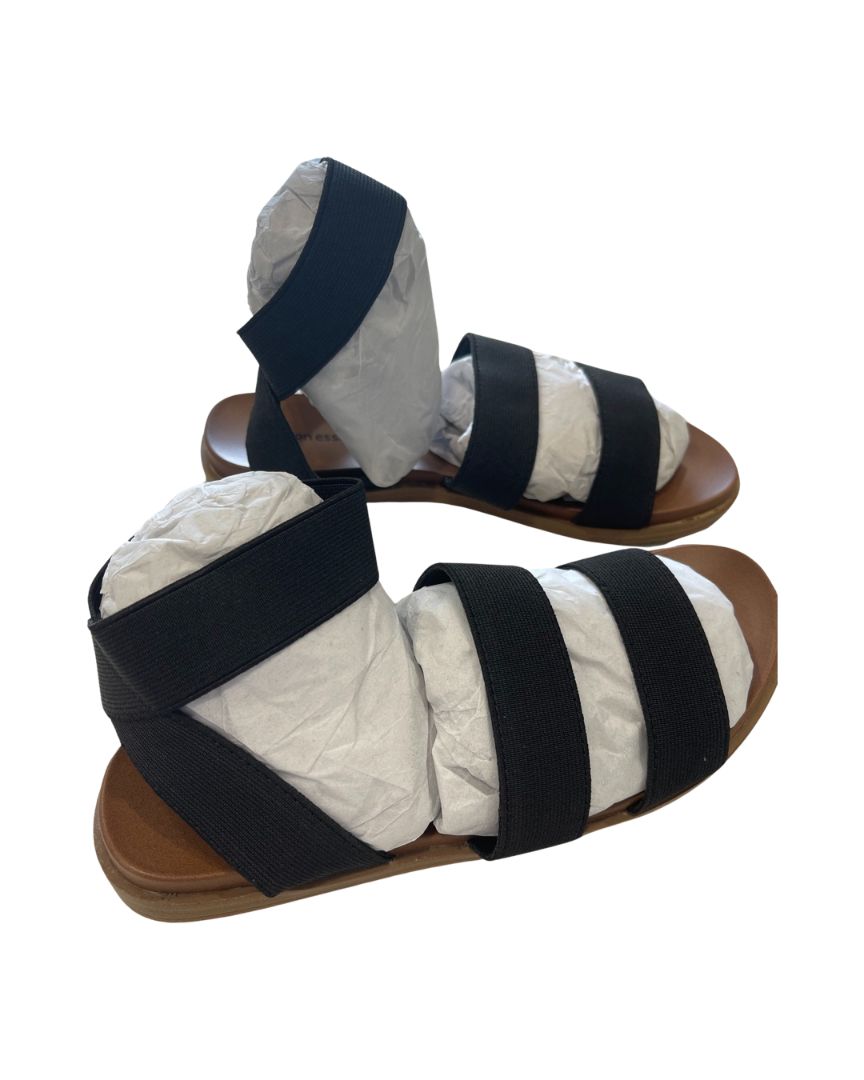 Amazon Essentials Black Strappy Elastic Sandals