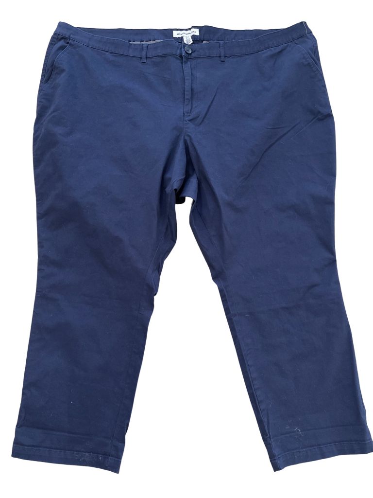 Amazon Essentials Navy Cropped Chino Pants (32W)
