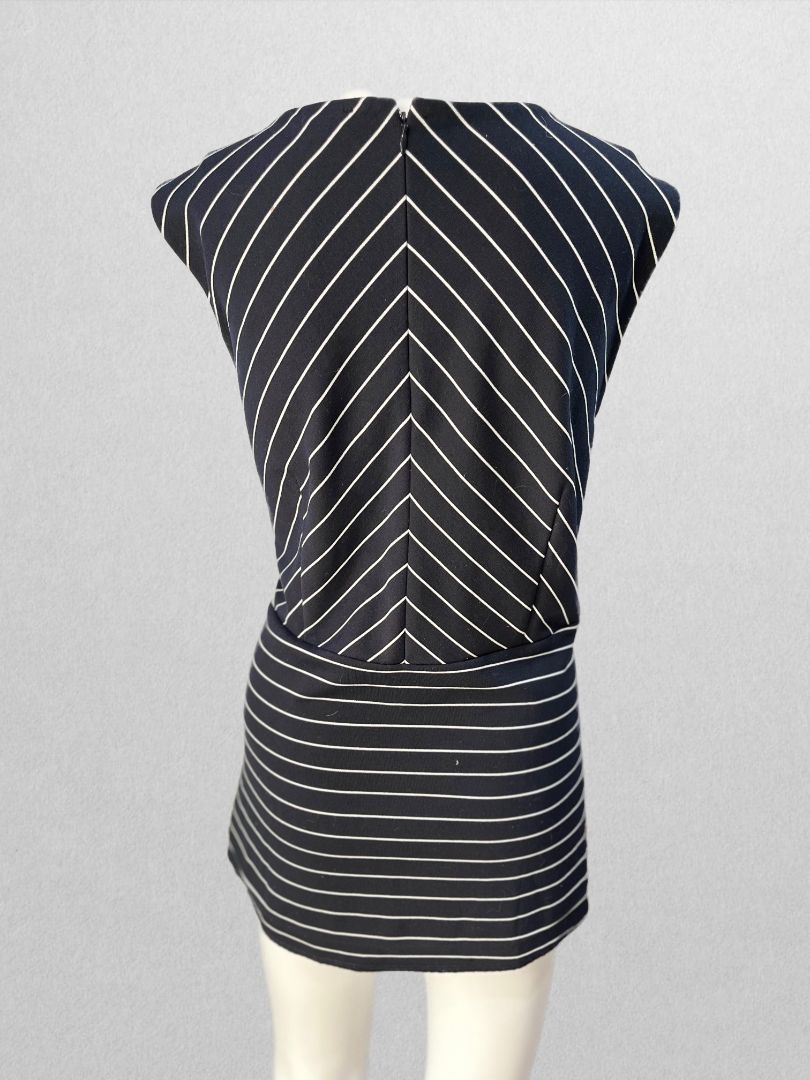 Ann Taylor Navy/White Striped Sleeveless Tank