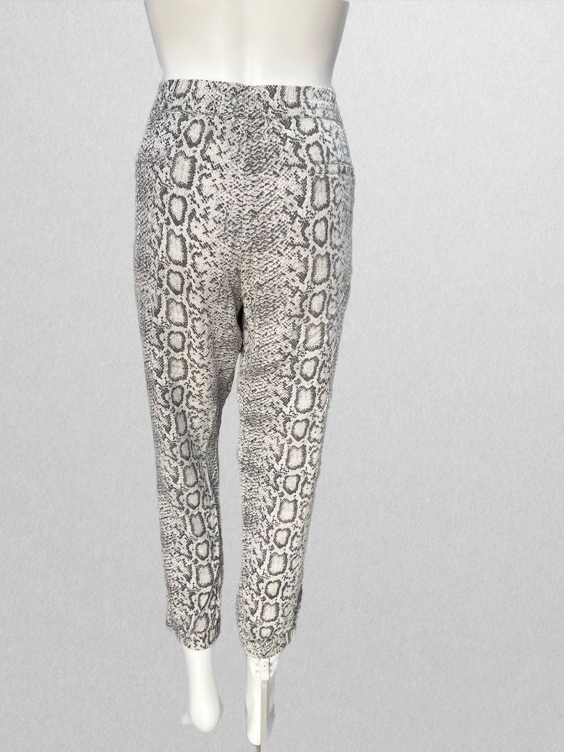 Attention Grey/White Snakeskin Patterned Jogger