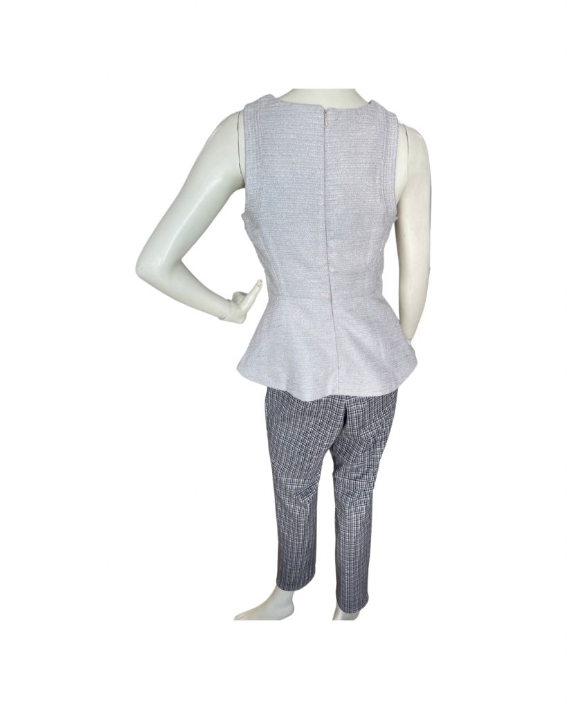 Banana Republic Beige Sleeveless Peplum Top