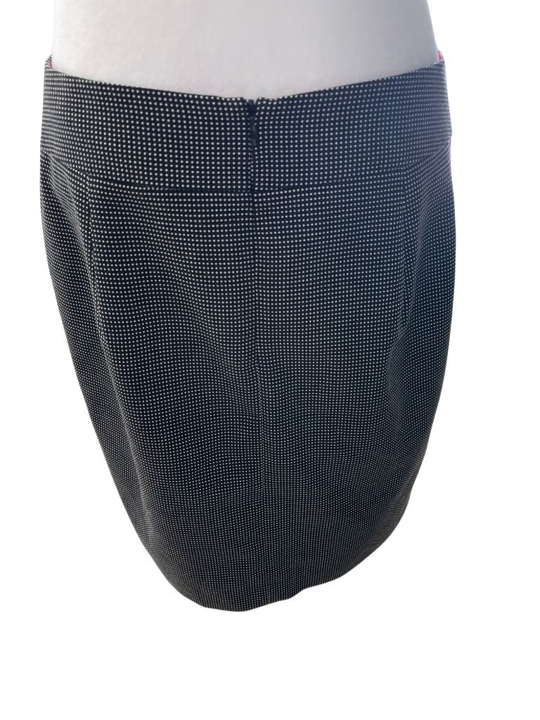 Banana Republic Black/White Dotted Pencil Skirt