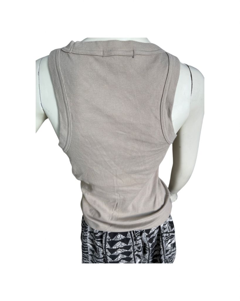 Banana Republic Ribbed Racerback Beige Tank