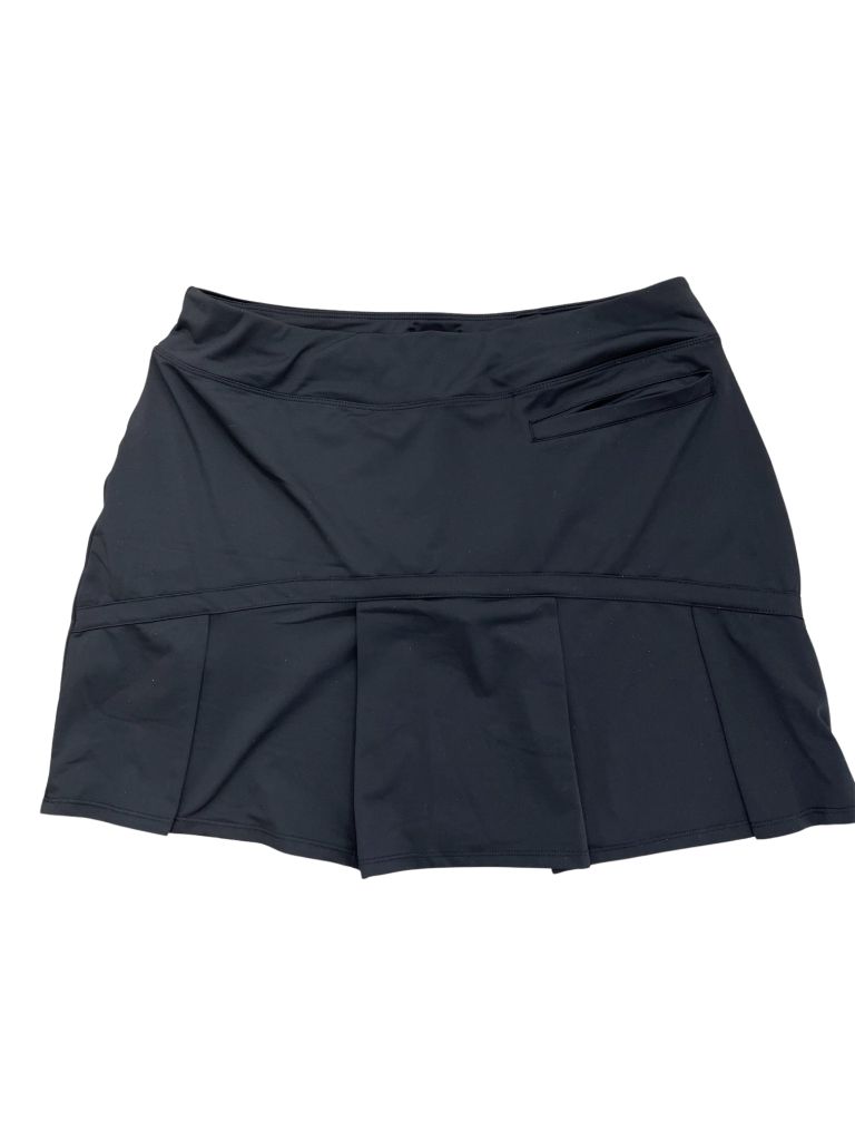 Black Athletic Back Pleated Skort