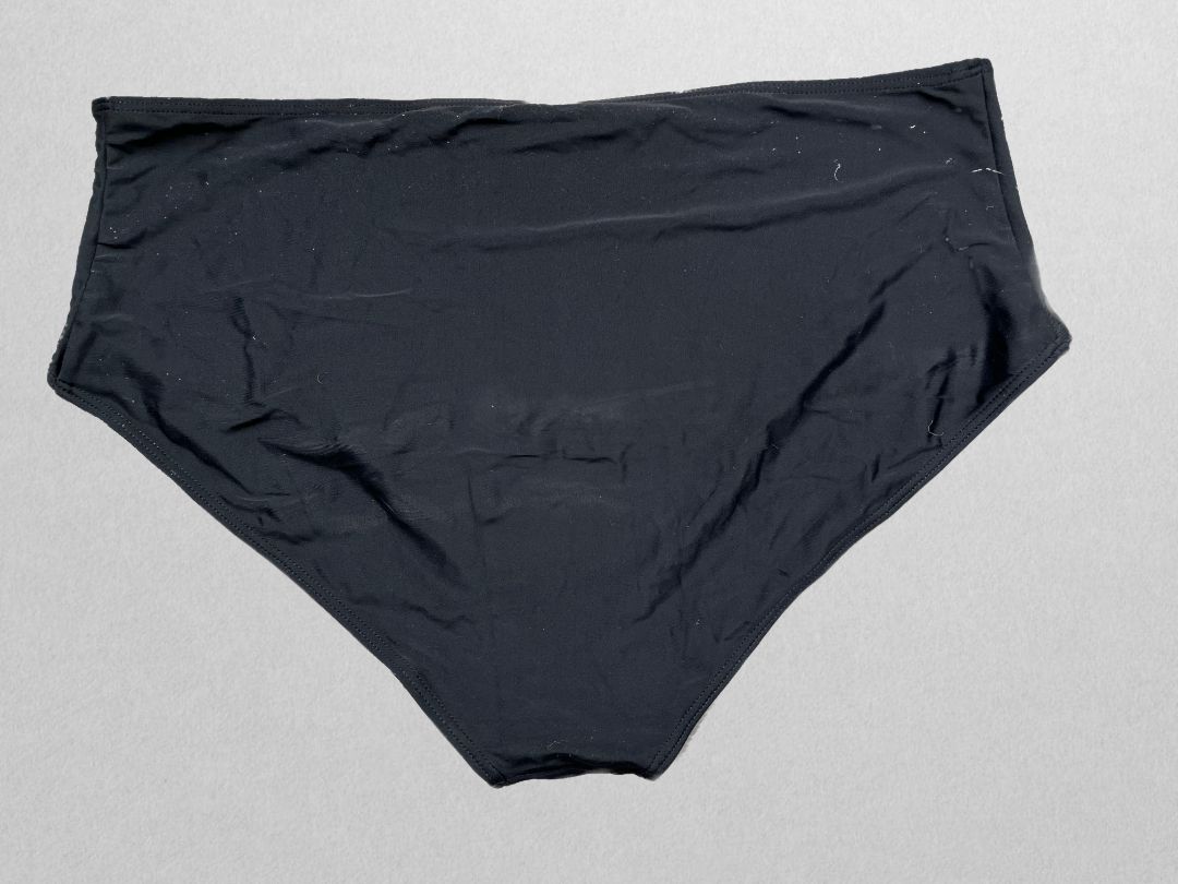 Black Bikini Swim Bottom with Thick Waistband (XS)