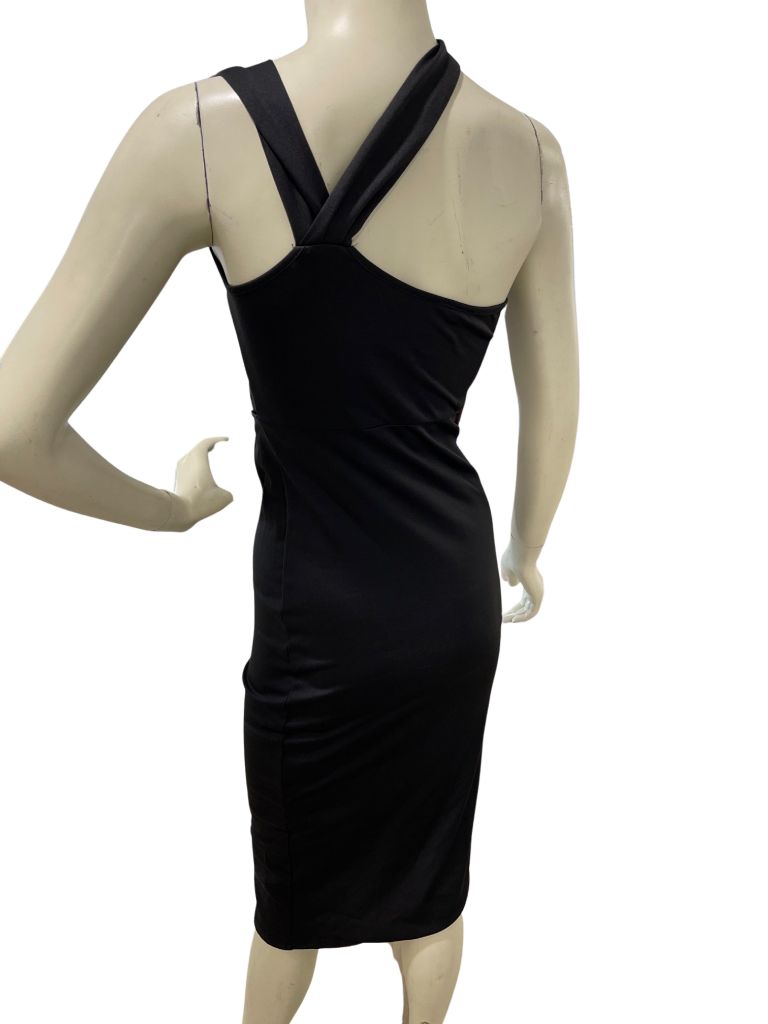 Black Bodycon One Shoulder Cocktail Dress