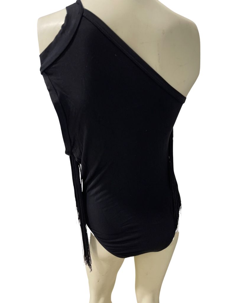 Black Bodysuit with Fringe