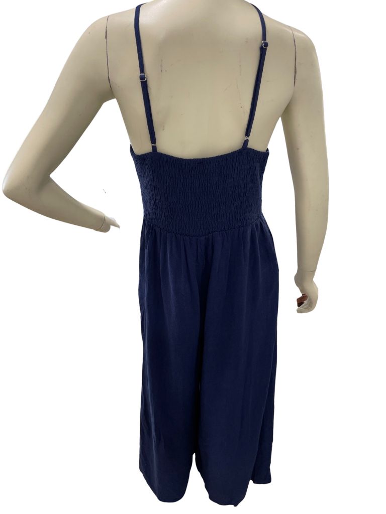 Blue Wide Leg Spaghetti Strap Jumpsuit