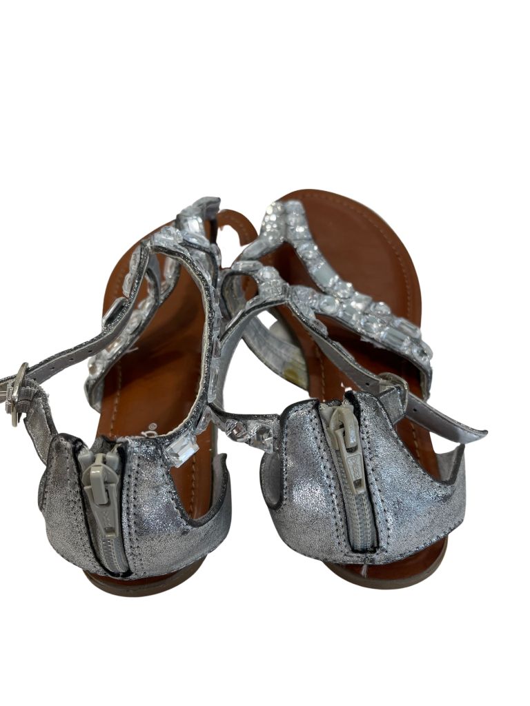 Candie's Silver Embellished Zip Back Sandals