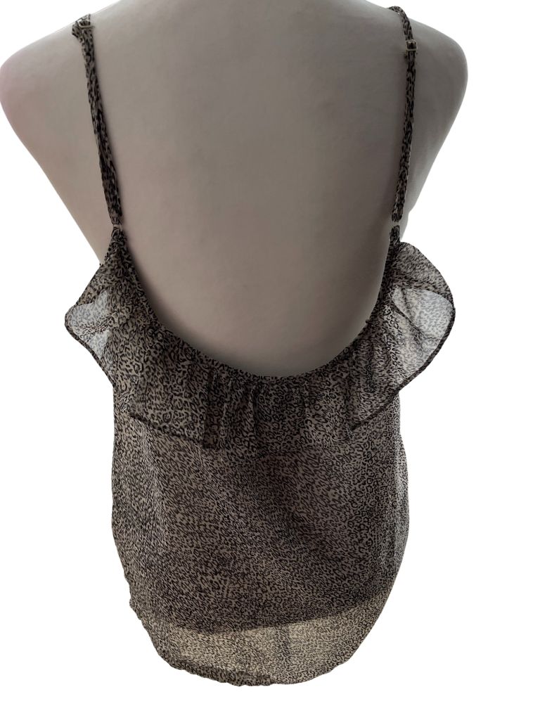Cotton On Brown Sheer Animal Print Tank