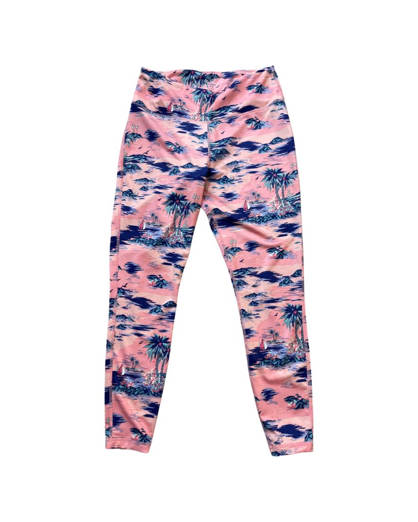 Crown & Ivy Pink Hawaiian Active Leggings
