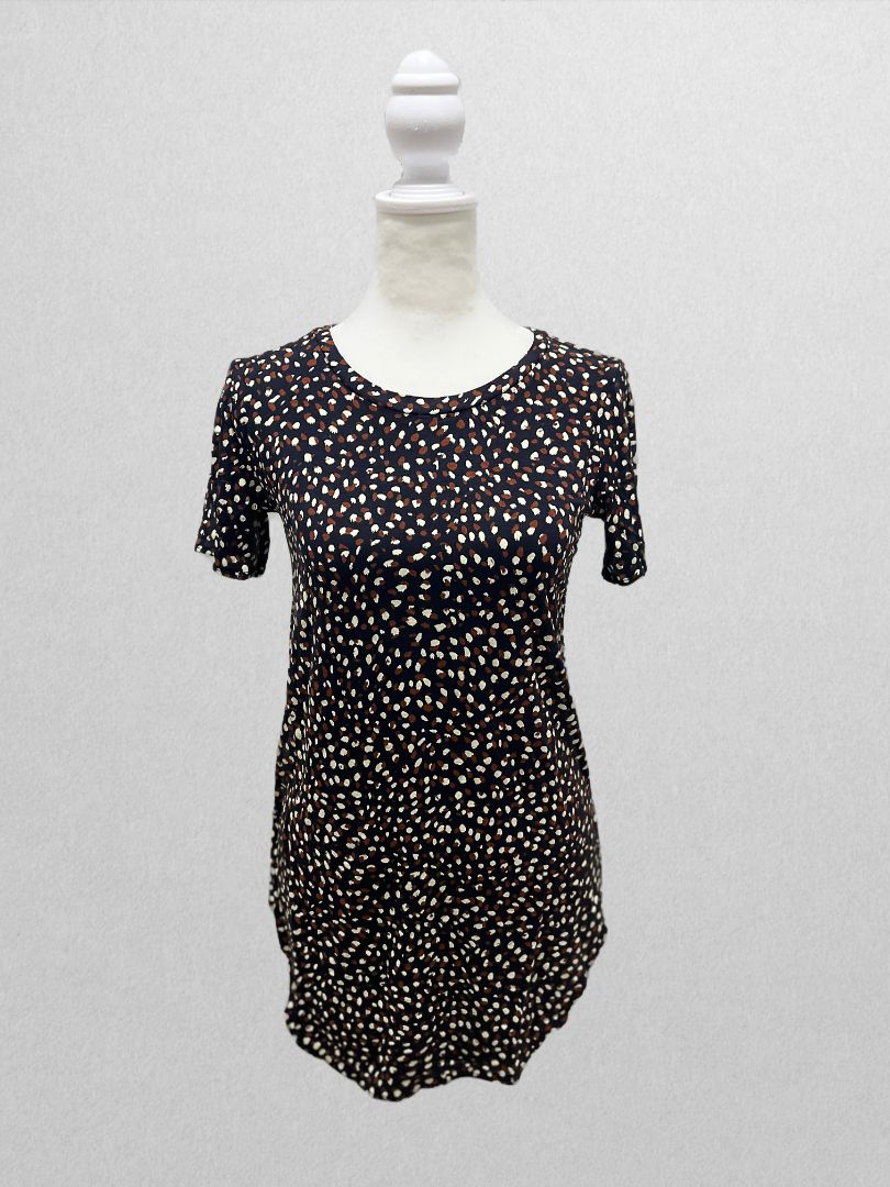 Daily Ritual Black Multicolored Tunic Blouse