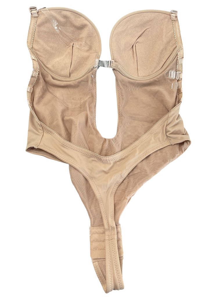 Defitshape Plunge Backless Body Shaper Bra, Thong Bodysuit