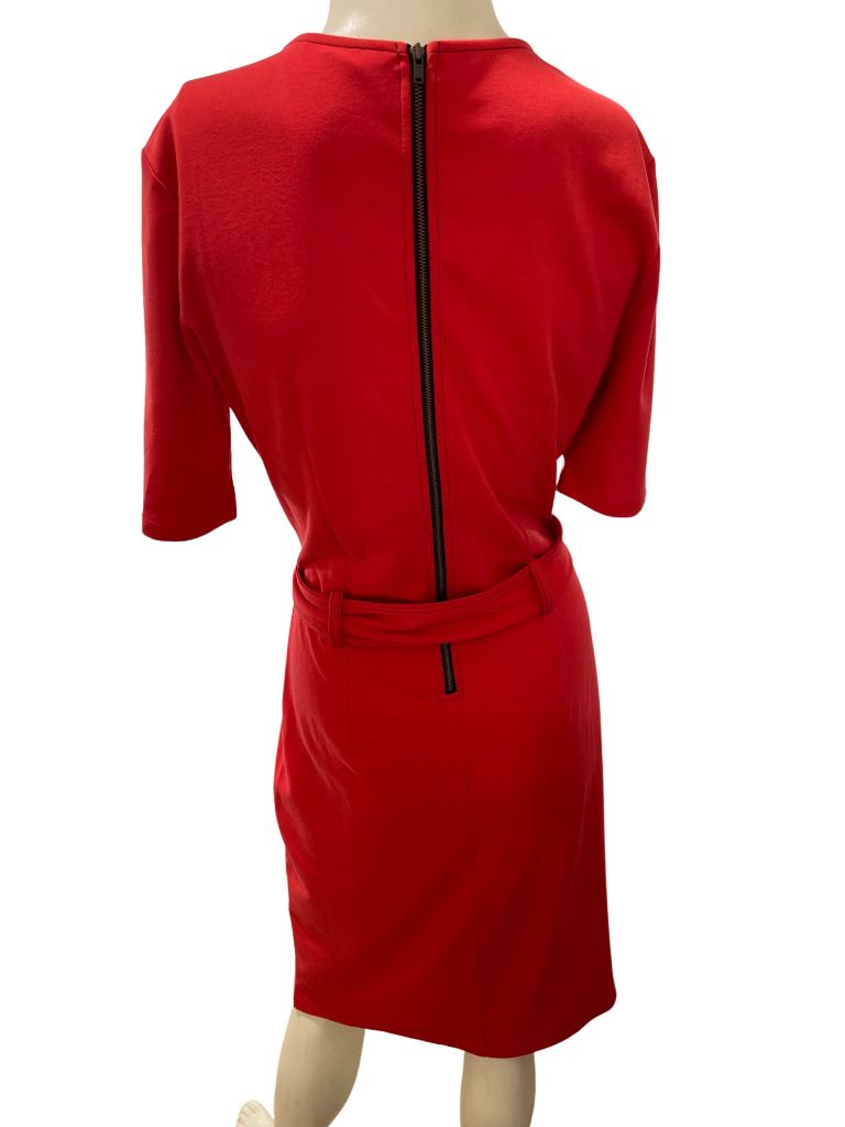 Downeast Red Short Sleeve Retro Dress