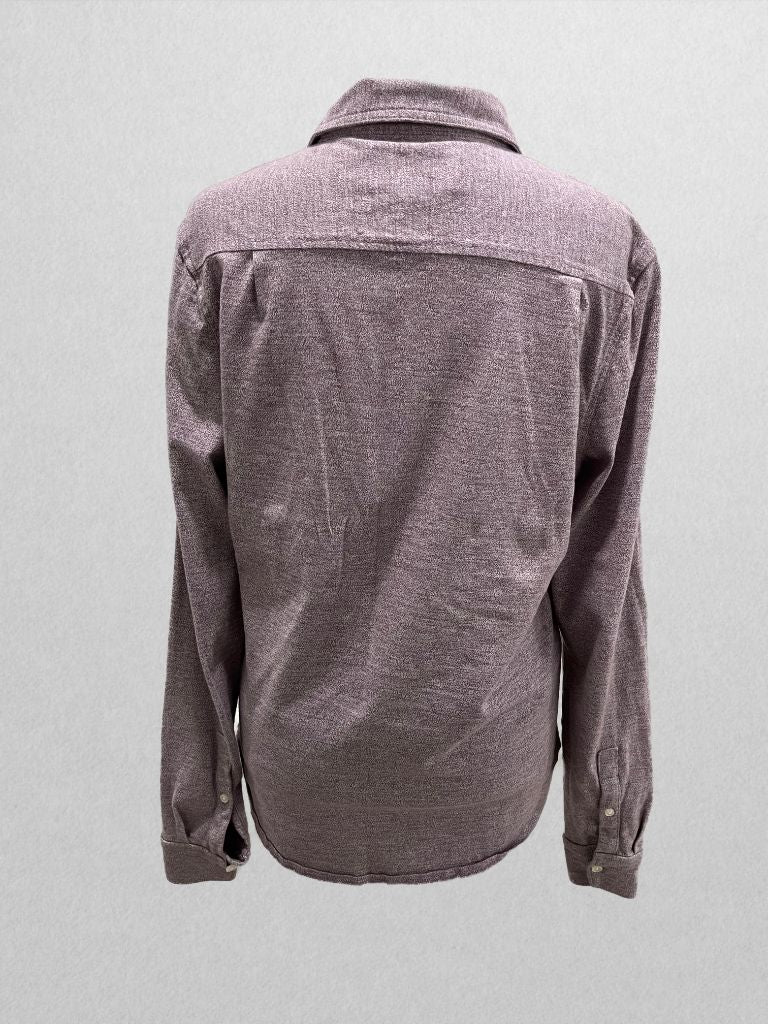 Penguin Purple Button Up Long Sleeve Soft Cotton Blouse