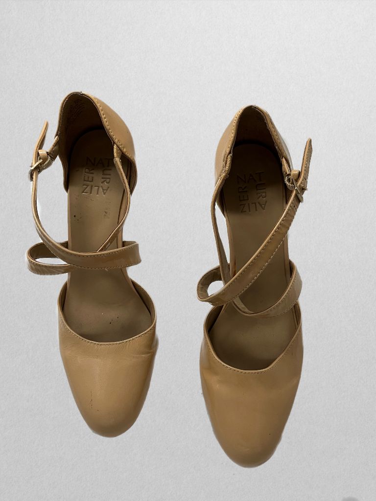 Naturalizer Cream Cross-Strap Heels