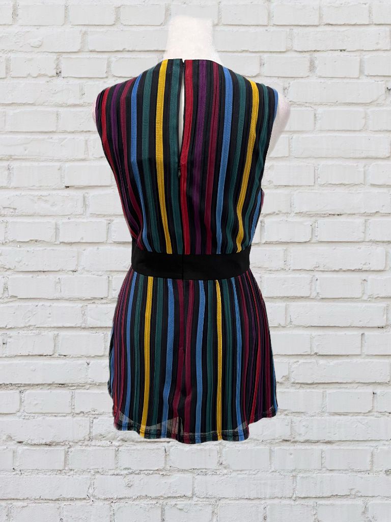 BCBGeneration Multicolor Striped Sleeveless Tunic Top
