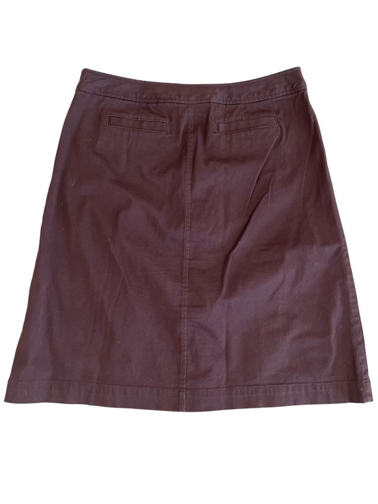 First Issue Vintage Button Up Brown Midi Skirt