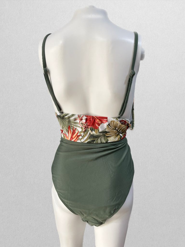 Green Multicolor Swim Two Piece