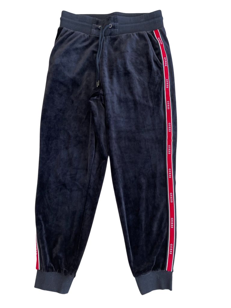 Guess Logo Tape Black/Red Stripe Jogger Sweatpants