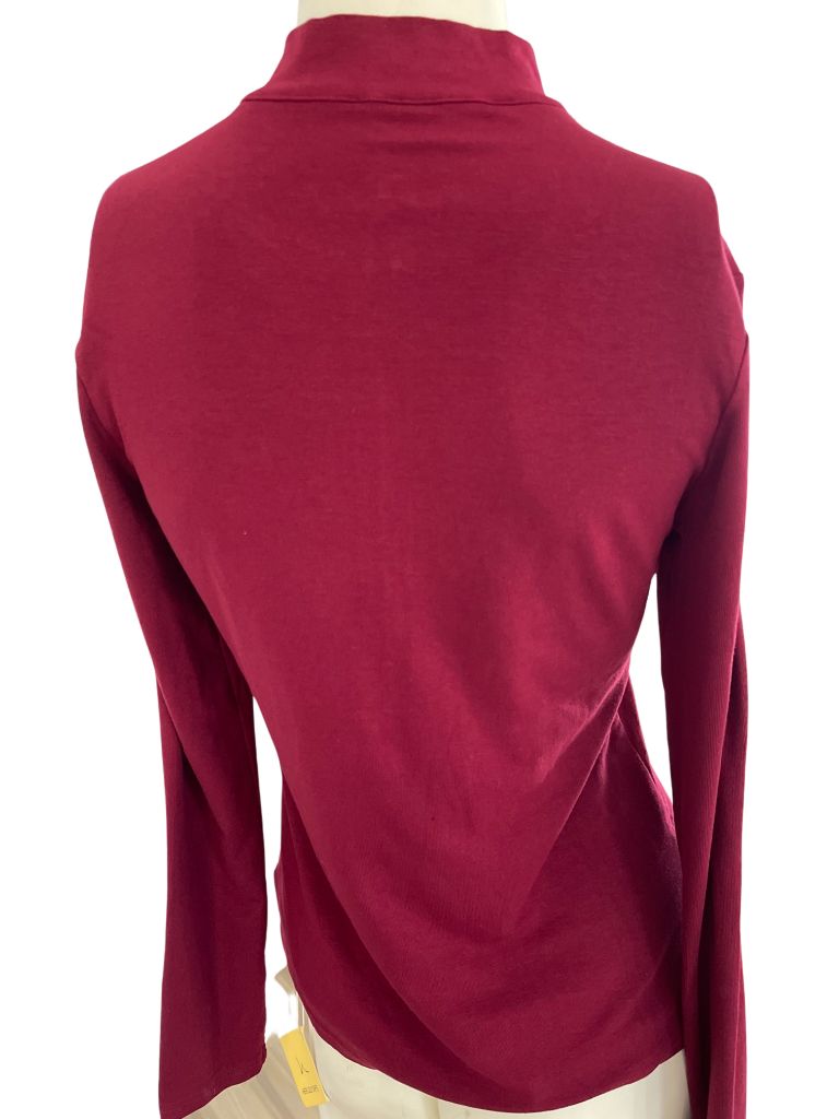 Herlollychips Burgundy Long Sleeve Quarter Zip Pullover