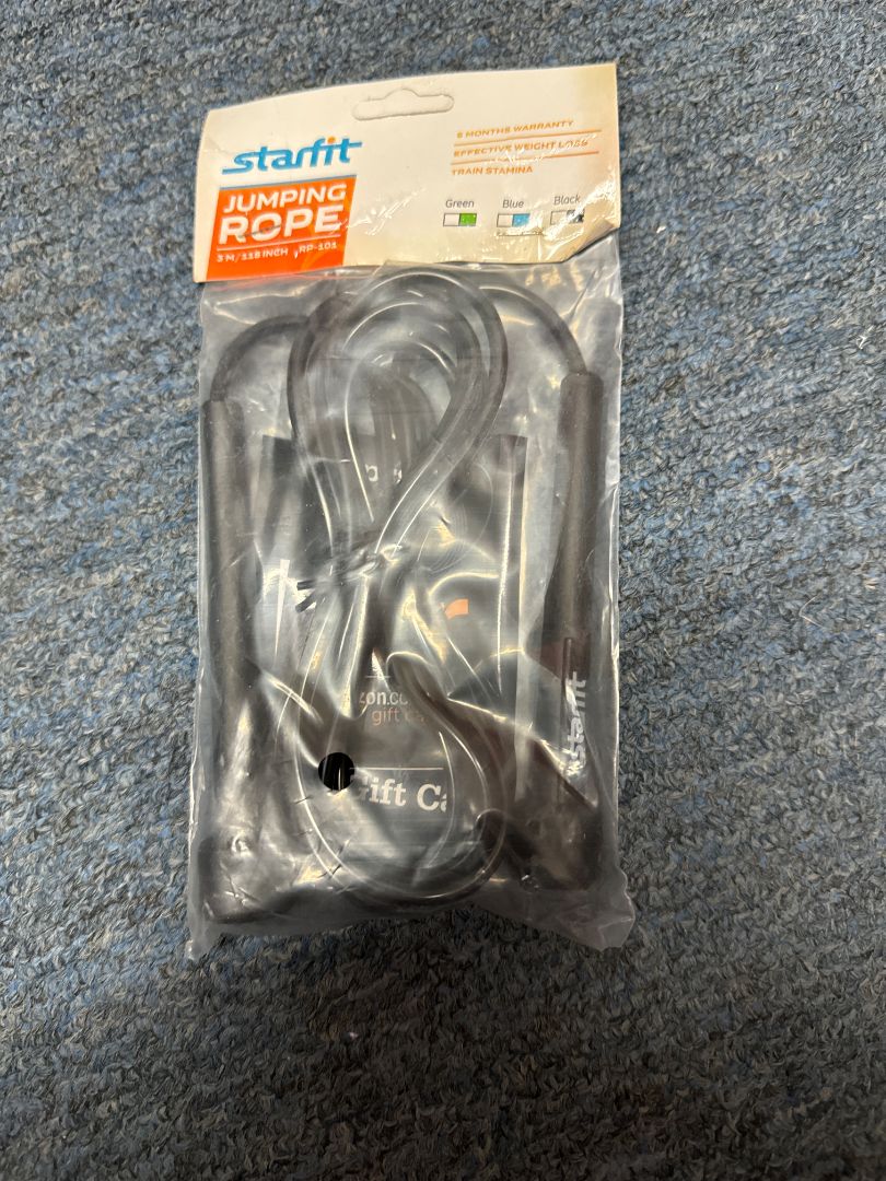 Starfit Black Jump Rope (NIP)