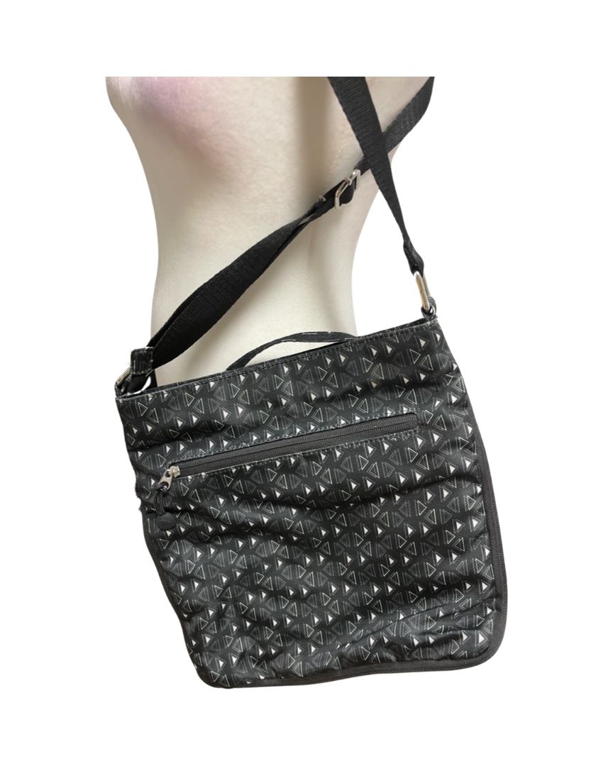 E.T.A. Black/White Travel Cross Body