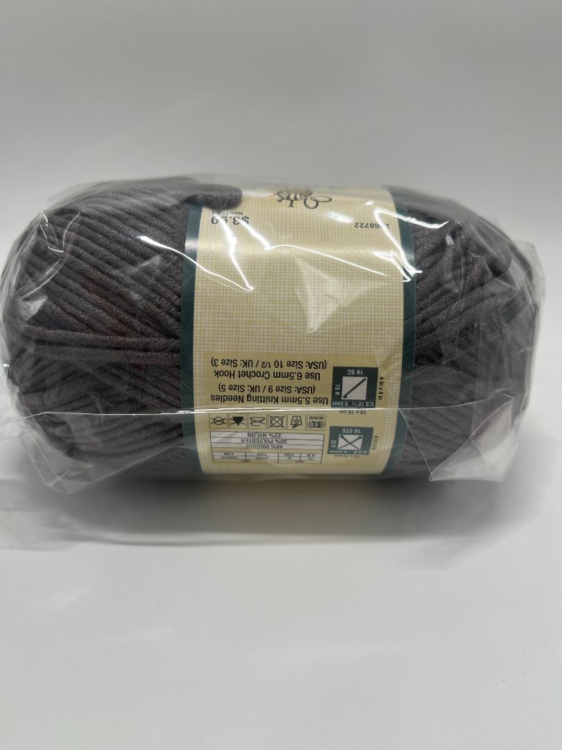 Yarn Bee Comfy Classic 'Granite' Grey Yarn
