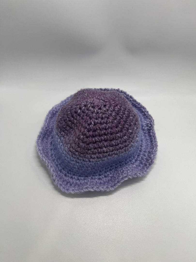 Recycled Threads Kid's Purple Ombre Crochet Bucket Hat