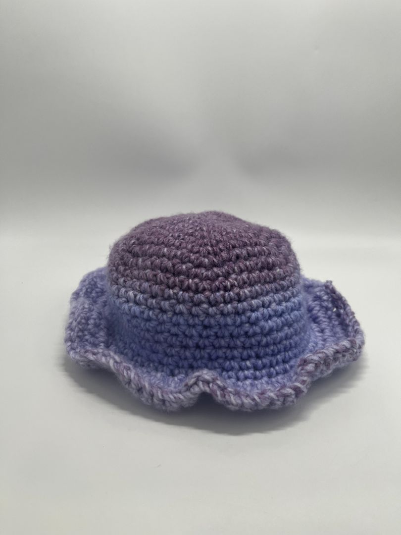 Recycled Threads Kid's Purple Ombre Crochet Bucket Hat