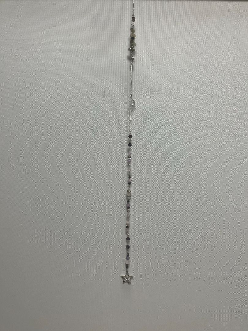 Garnet & Rose Quartz Fairy Garden Suncatcher Wall Decor | Hand-Crafted