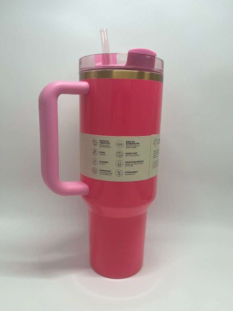 Stanley 40oz Pink Parade The Flowstate Quencher H2.0 Tumbler NIB