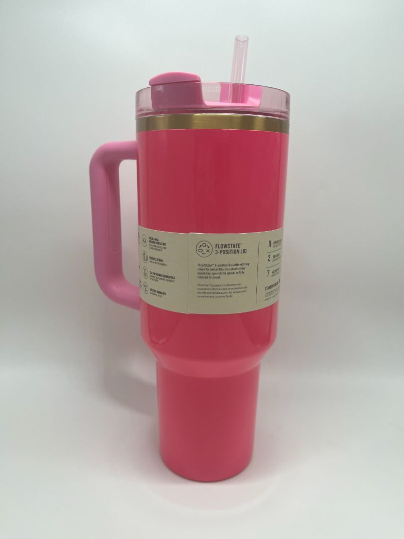 Stanley 40oz Pink Parade The Flowstate Quencher H2.0 Tumbler NIB