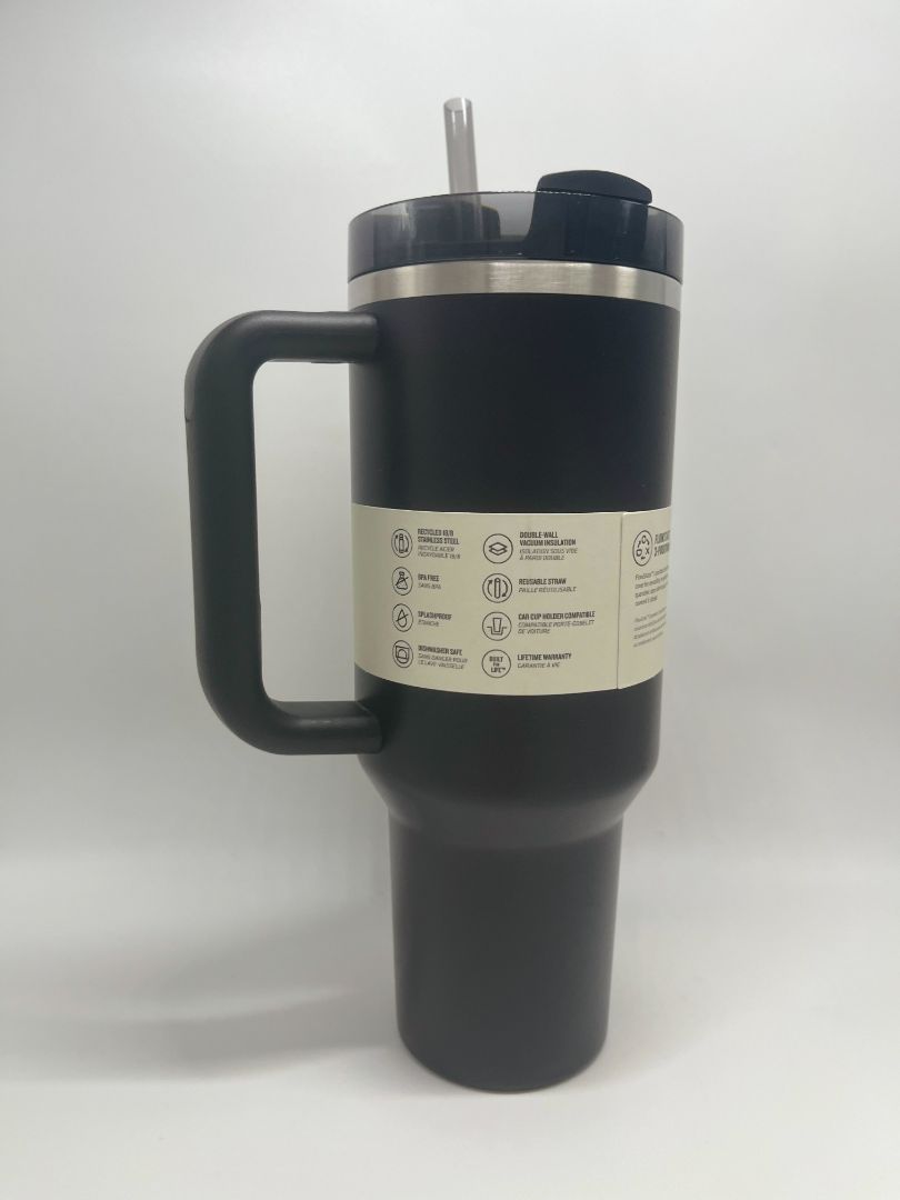 Stanley 40oz Black The Flowstate Quencher H2.0 Tumbler NIB