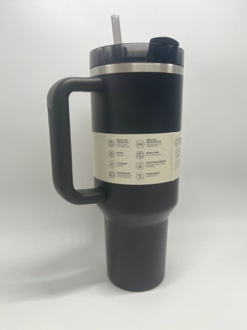 Stanley 40oz Black The Flowstate Quencher H2.0 Tumbler NIB