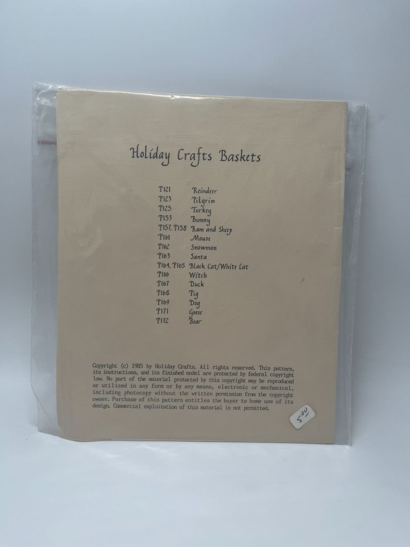 Duck Basket P167 Sewing Pattern & Instructions by Holiday Crafts