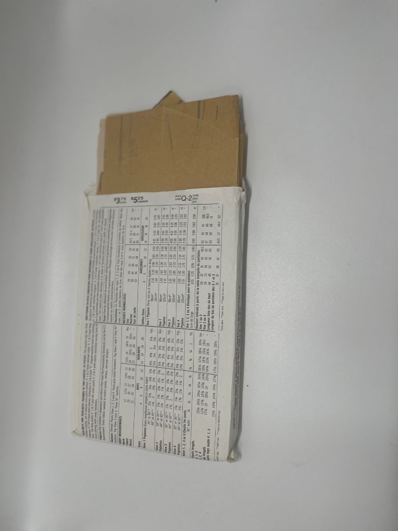 Vintage Simplicity 7678 Boys & Teens' Pajamas in 2 Lengths Sewing Pattern