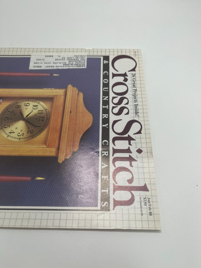 Vintage Cross Stitch & Country Crafts Jan/Feb 1988 Pattern & Craft Magazine Booklet