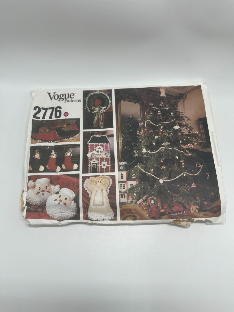 Vintage Vogue Patterns 2776 OS Christmas Decor Precut & Uncut Sewing Pattern