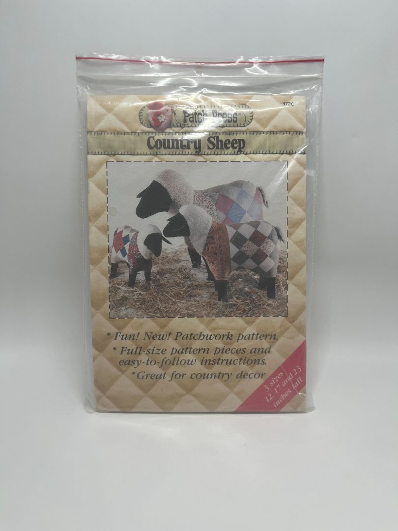 Vintage Patch Press 372C Country Sheep 12", 17", and 23" Sewing Pattern