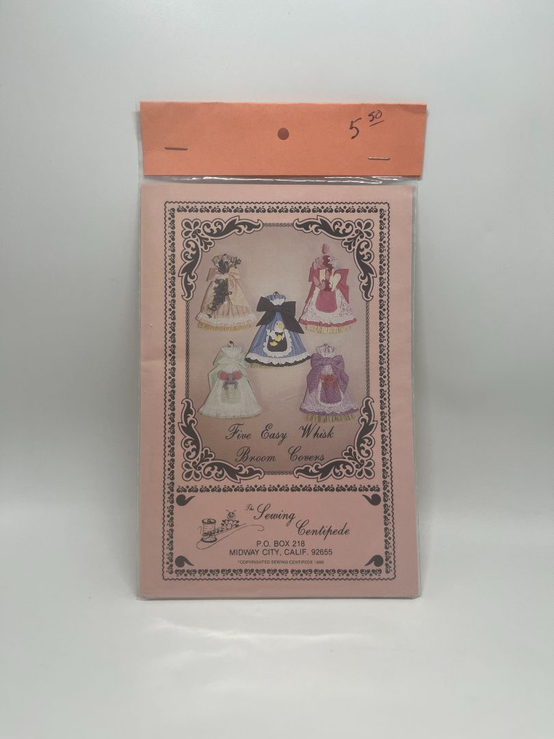 Vintage The Sewing Centipede 5 Easy Whisk Broom Covers Sewing Pattern
