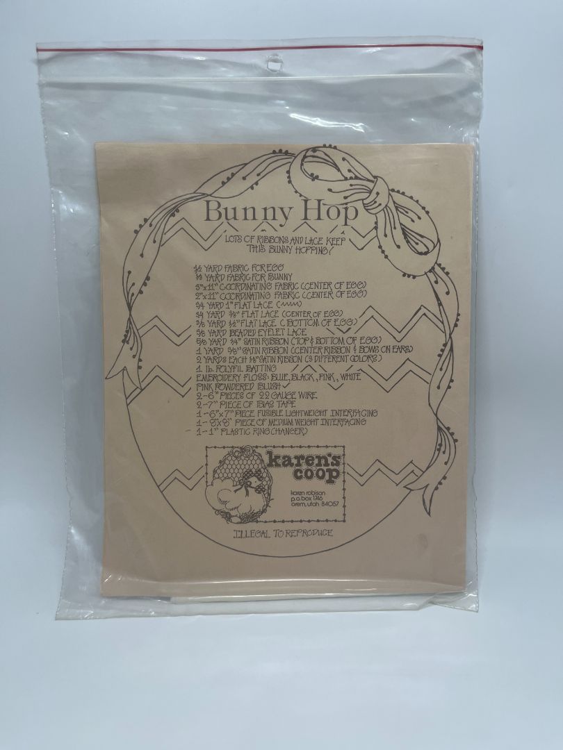 Vintage Karen's Coop Bunny Hop Sewing Pattern