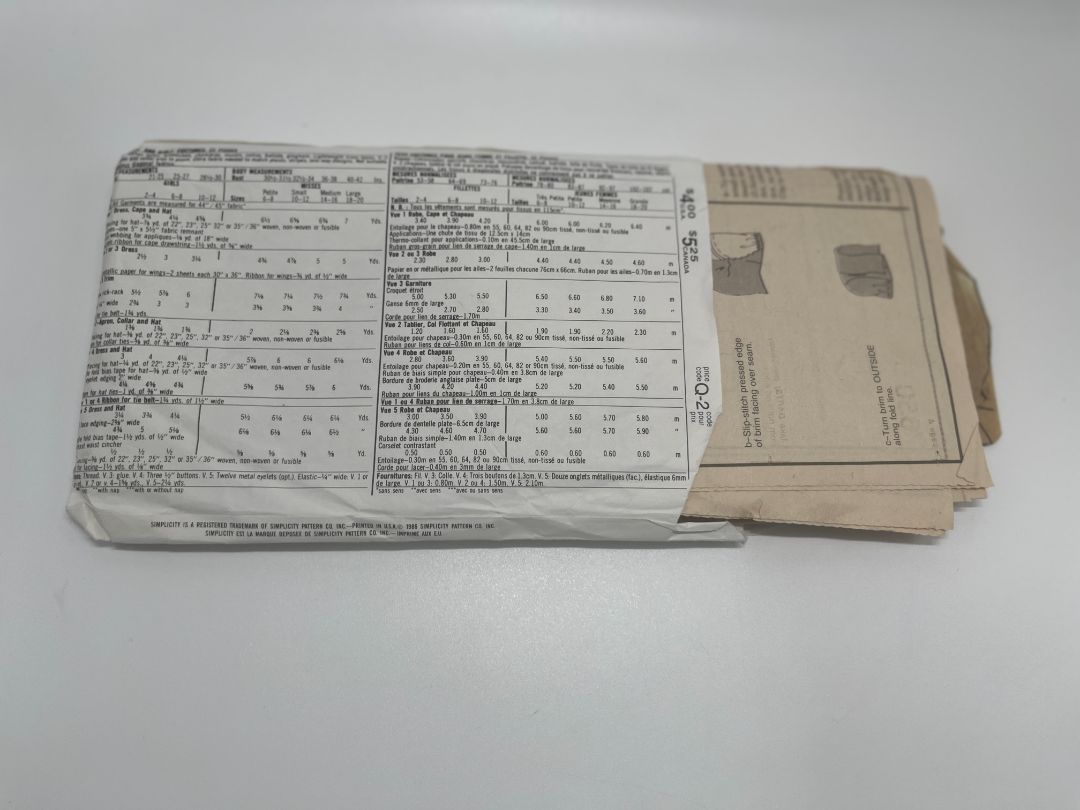 Vintage Simplicity 7650 Size 6-8 22 Piece Girls and Misses Costumes Sewing Pattern