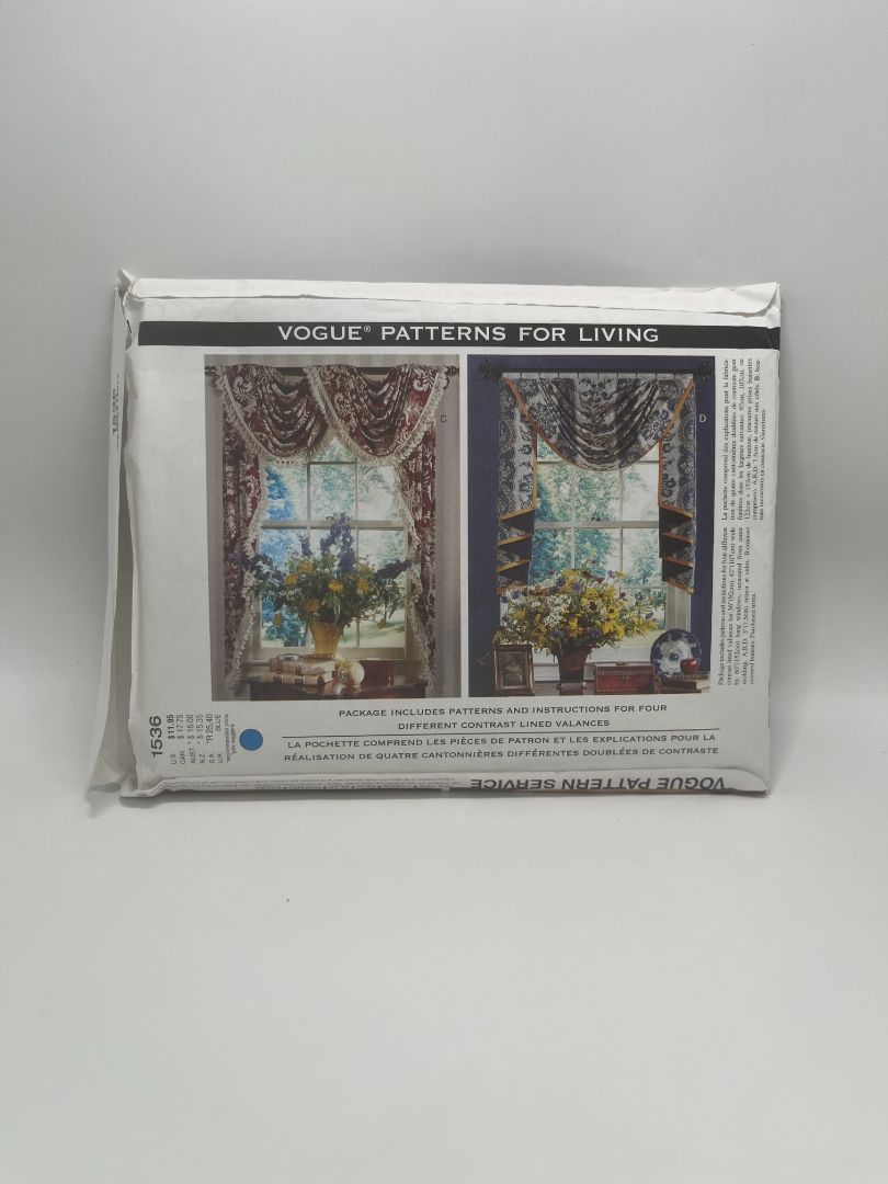 Vintage Vogue 1536 OS Curtains Sewing Pattern