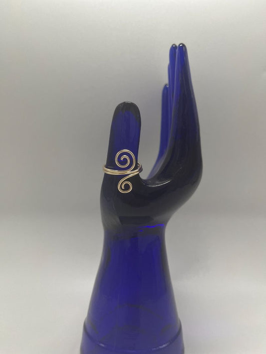 Double Spiral Ring Size 9 | Gold