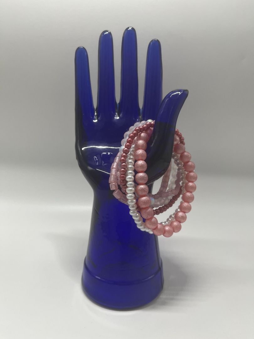 Valentine's Day Pink & White Bracelet Stack | Handmade