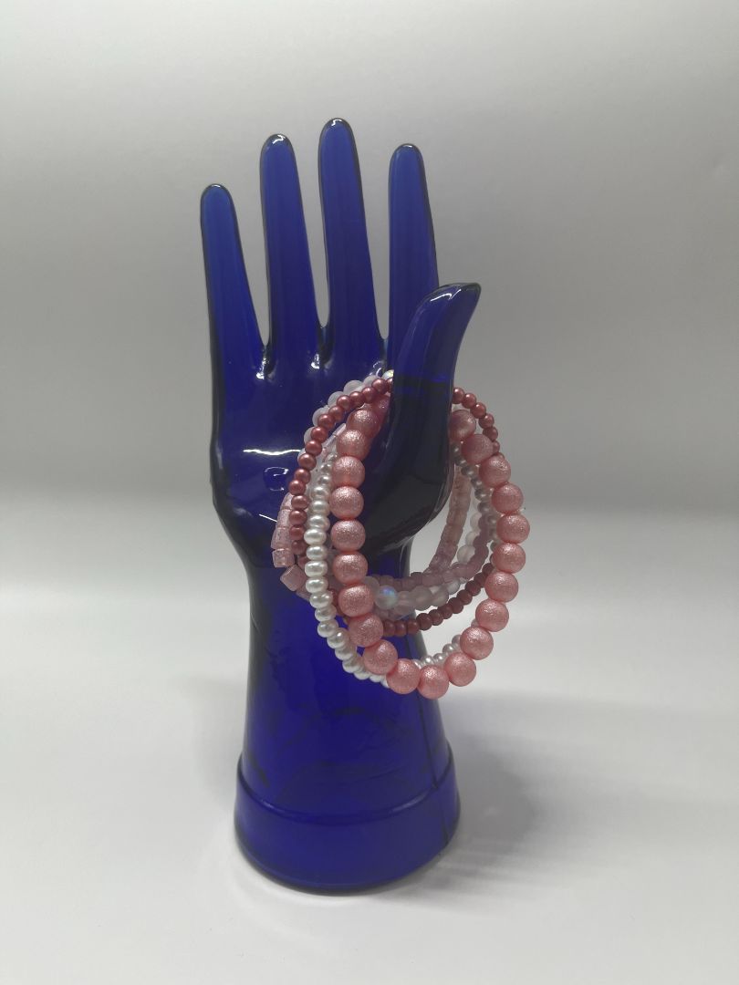 Valentine's Day Pink & White Bracelet Stack | Handmade